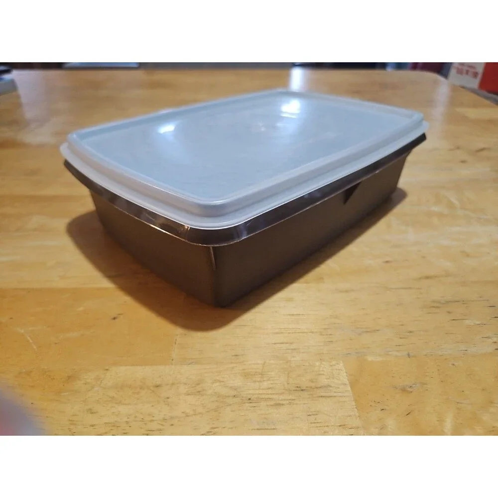 Tupperware Tuppercraft Stow N Go Brown Divided Container & Lid - No Insert 767